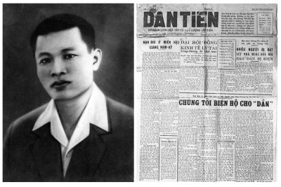 Nhà lãnh đạo cách mạng tiền bối Phan Đăng Lưu (ảnh trái) và Báo Dân Tiến do đồng chí Phan Đăng Lưu trực tiếp chỉ đạo_Ảnh: Tư liệu