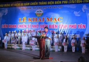 Đ/c Nguyễn Khánh Minh - Phó Bí thư Tỉnh Đoàn phát biểu khai mạc