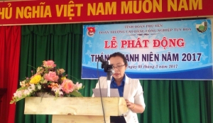 Lễ phát động Tháng Thanh niên năm 2017 của Đoàn trường Cao đẳng Công nghiệp Tuy Hòa.