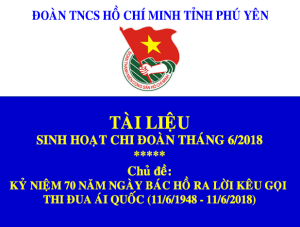 Tài liệu sinh hoạt chi đoàn tháng 6/2018