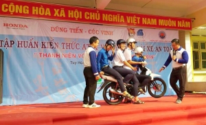 Tuyên truyền các tình huống xử lý khi tham gia giao thông cho đoàn viên, thanh niên.