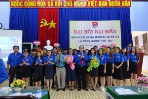 Ban Chấp hành Đoàn trường nhiệm kỳ 2019 - 2022 ra mắt trước Đại hội.