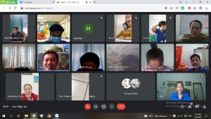 Các đại biểu đang tham gia Hội nghị Giao ban Trực tuyến