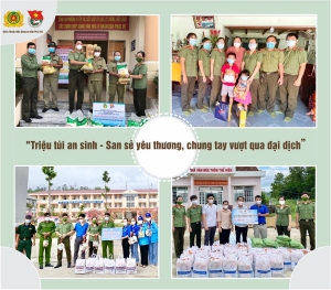 Đoàn thanh niên Công an tỉnh hưởng ứng chương trình “Triệu túi an sinh”