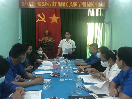 Quang cảnh Uỷ Ban Kiểm Tra tỉnh Đoàn giám sát chuyên đề tại Thành Đoàn Tuy Hòa