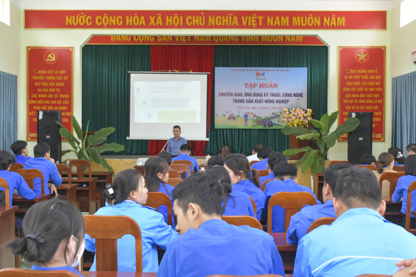 Quang cảnh tập huấn.