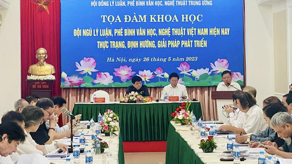 Tọa đàm khoa học “Đội ngũ lý luận, phê bình văn học, nghệ thuật hiện nay: Thực trạng, định hướng và giải pháp phát triển” diễn ra ngày 26/5/2023.