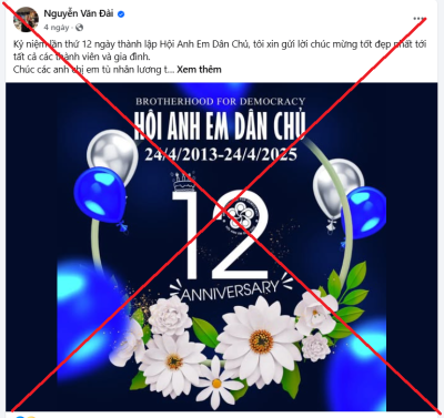 Vạch trần màn kịch “kỷ niệm 12 năm Hội anh em dân chủ”