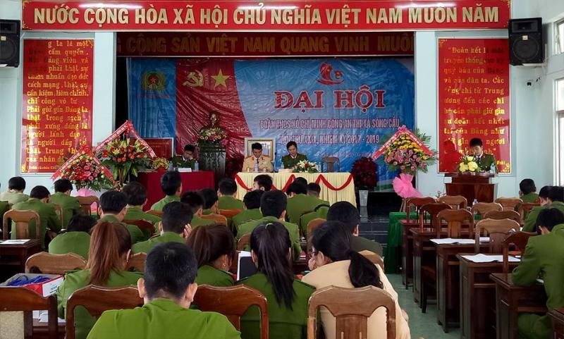 Đại hội Đoàn cơ sở Công an thị xã Sông Cầu lần thứ XXIX, nhiệm kỳ 2017 - 2019.