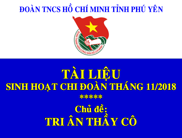 Tài liệu sinh hoạt chi đoàn tháng 11/2018