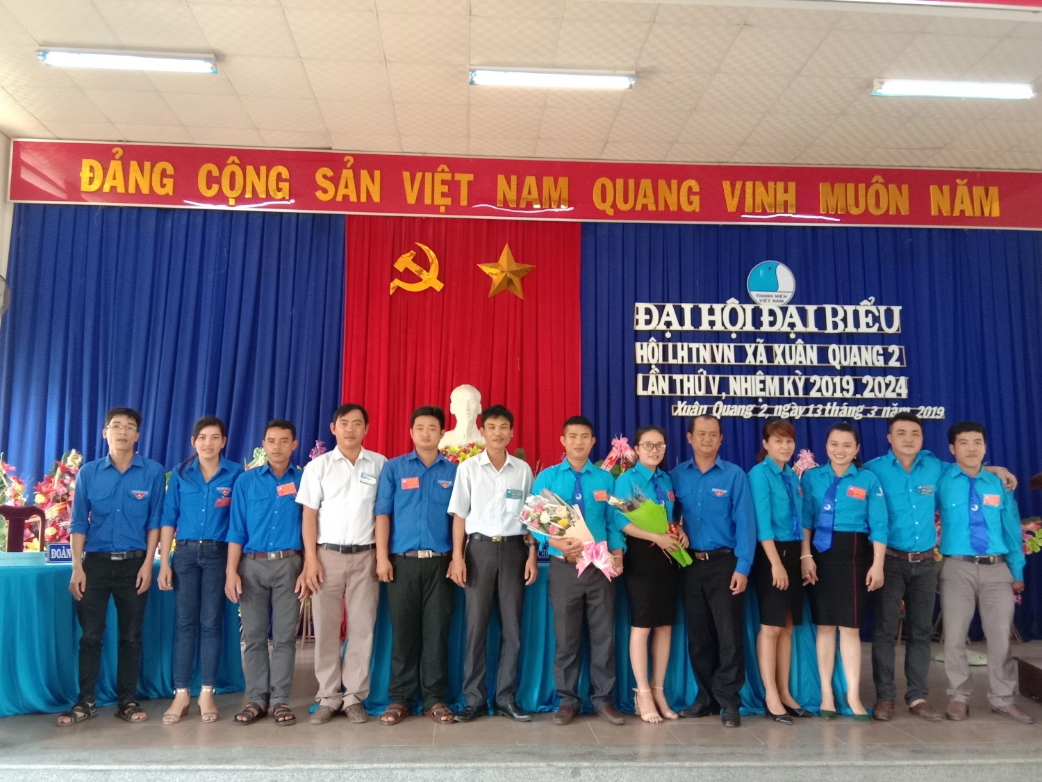 Uỷ ban Hội LHTN Việt Nam xã Xuân Quang 2 ra mắt Đại hội.