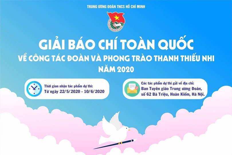 PHÁT ĐỘNG GIẢI THƯỞNG BÁO CHÍ TOÀN QUỐC VỀ CÔNG TÁC ĐOÀN VÀ PHONG TRÀO THANH THIẾU NHI NĂM 2020