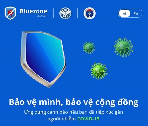 Ứng dụng Bluezone giúp phòng chống dịch Covid-19.