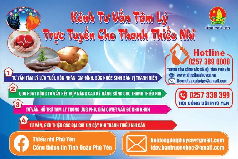 KÊNH TƯ VẤN TÂM LÝ TRỰC TUYẾN CHO TTN TỈNH PHÚ YÊN