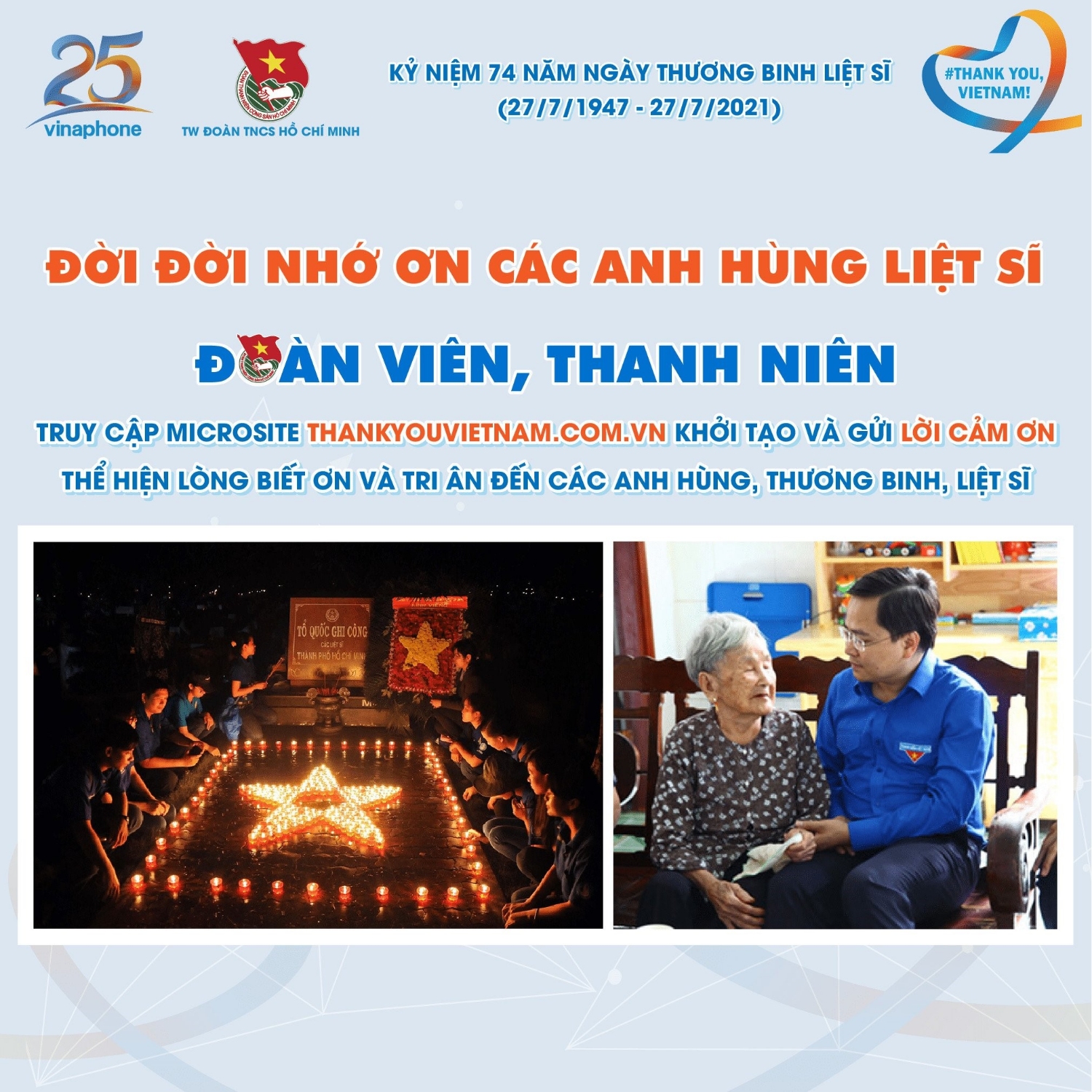 hgh#THANK YOU, VIETNAM! – KHỞI TẠO VÀ GỬI LỜI CẢM ƠN ĐẾN CÁC ANH HÙNG, THƯƠNG BINH, LIỆT SĨ