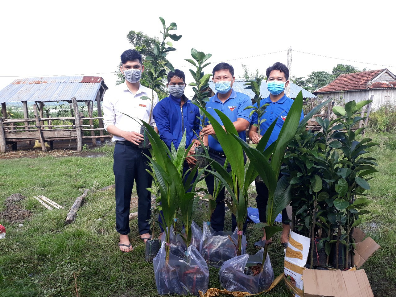 Huyện Đoàn Sơn Hòa trao tặng cây giống cho hộ thanh niên Kpá Y Lốc.