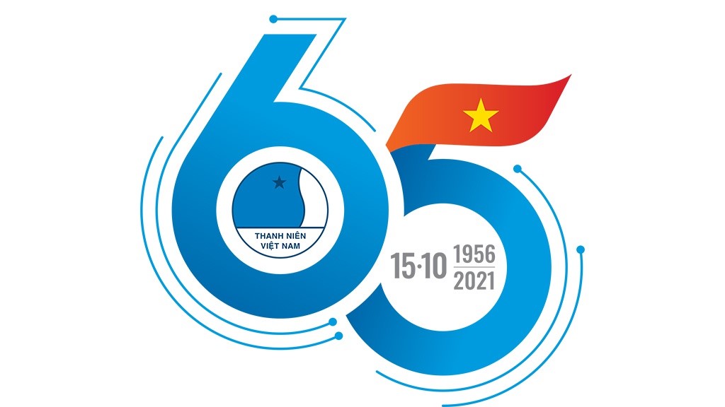 Biểu trưng kỷ niệm 65 năm Ngày truyền thống Hội Liên hiệp Thanh niên Việt Nam.