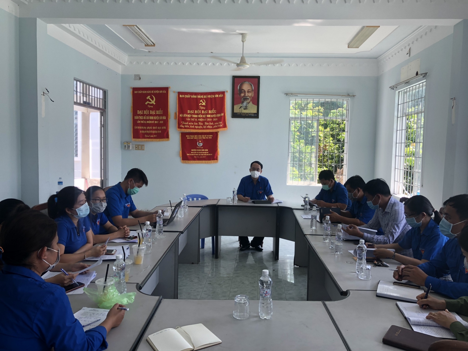 Quang cảnh buổi kiểm tra tại huyện Đoàn Sơn Hòa