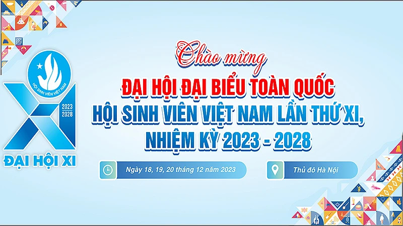 Hôm nay (18/12), khai mạc Đại hội đại biểu toàn quốc Hội Sinh viên Việt Nam lần thứ XI