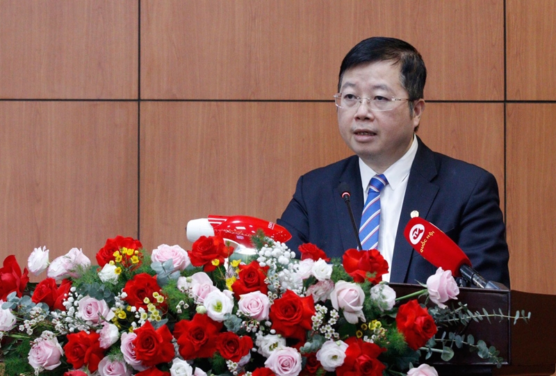 Đồng chí Nguyễn Thanh Lâm, Thứ trưởng Bộ Thông tin và Truyền thông tham luận tại Hội thảo chuyển đổi số báo chí, xuất bản - Lý luận và thực tiễn